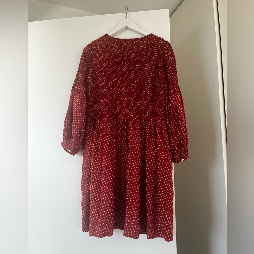 Challis Button-Front Mini Dress In Tiny Daisy - image 3